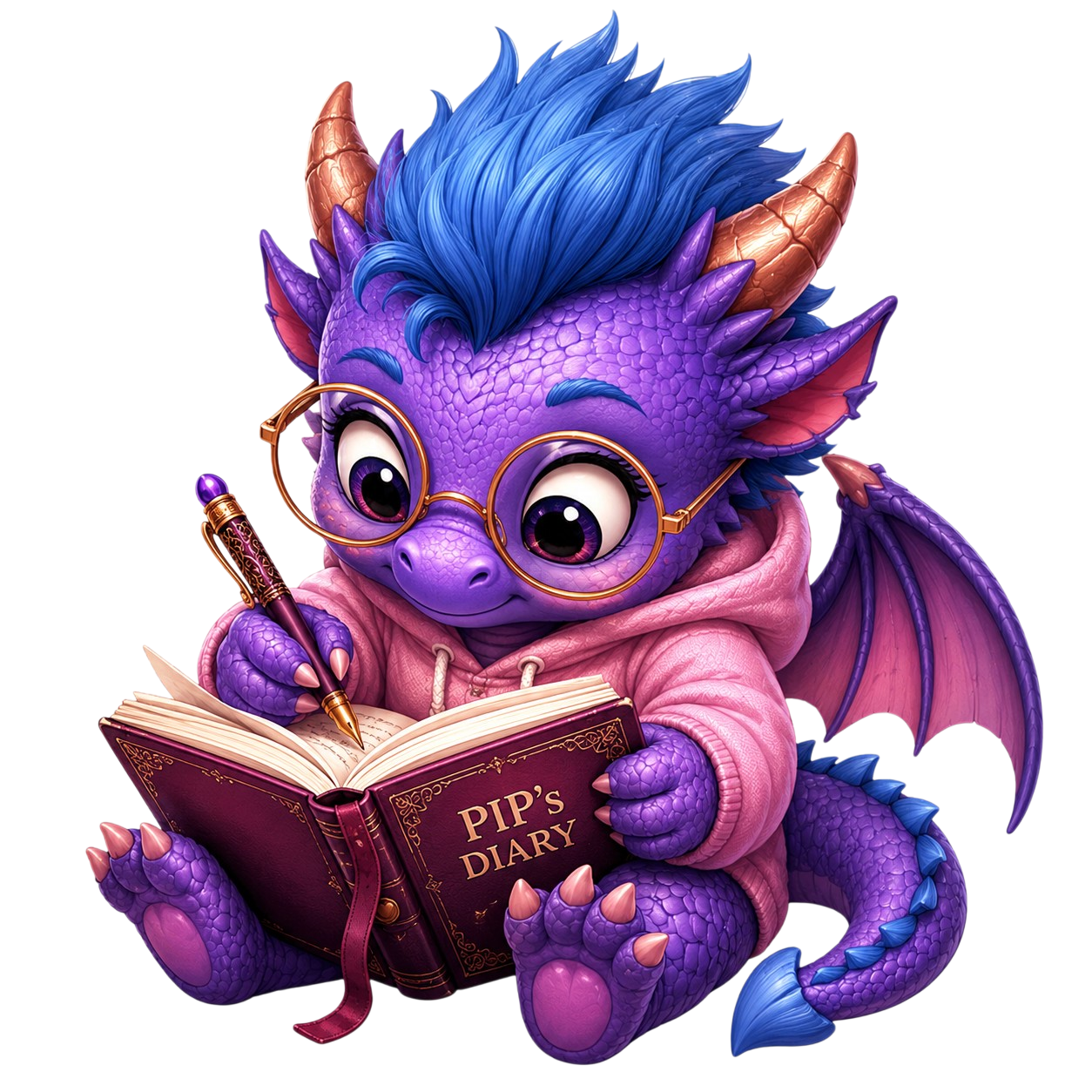 Pip writing in his diary