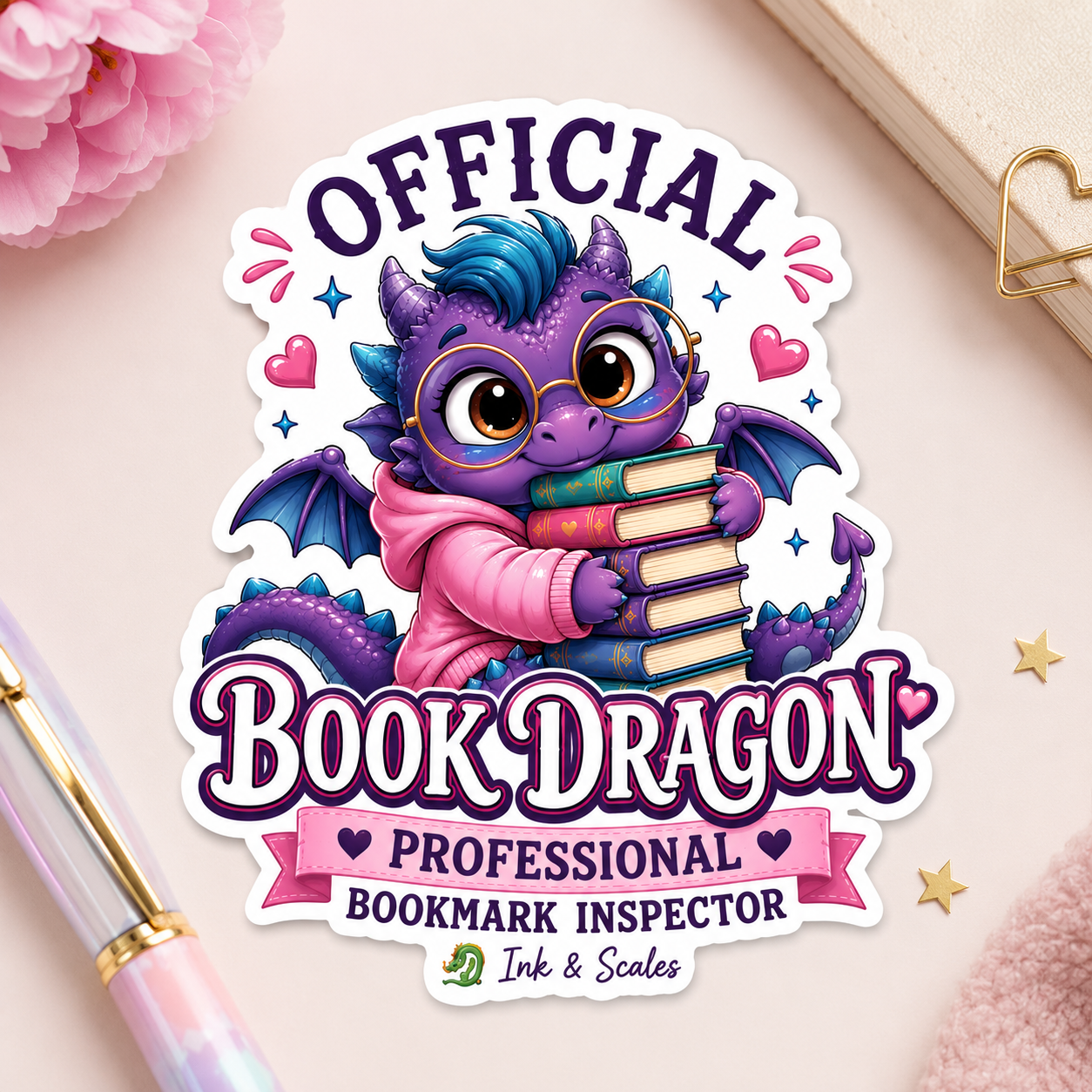 Preview of the Official Book Dragon printable sticker
